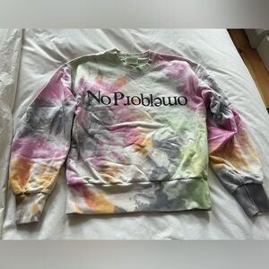 Aries ‘No Problemo’ Tie-Dye Sweatshirt, size XS
